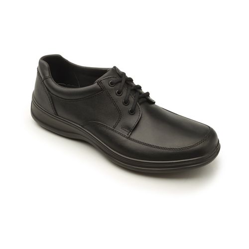 zapato casual de servicio clinico flexi de agujetas para hombre63202 negro