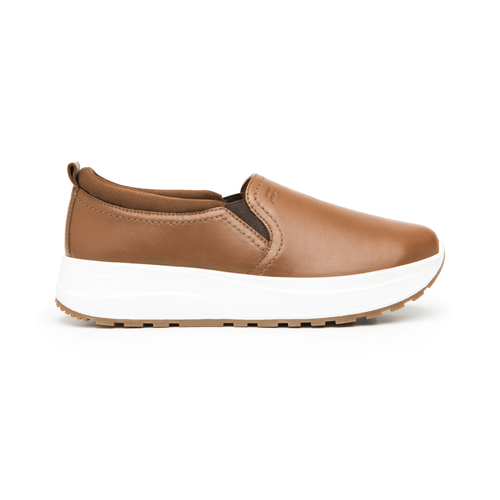sneaker slip on flexi para mujer con acabado tamporeado estilo 117207 tan