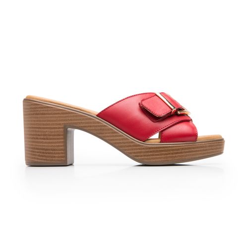 sandalia con tacon flexi para mujer 133501 rojo