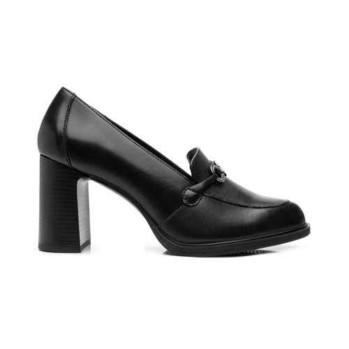 mocasin con tacon flexi para mujer 130605 negro
