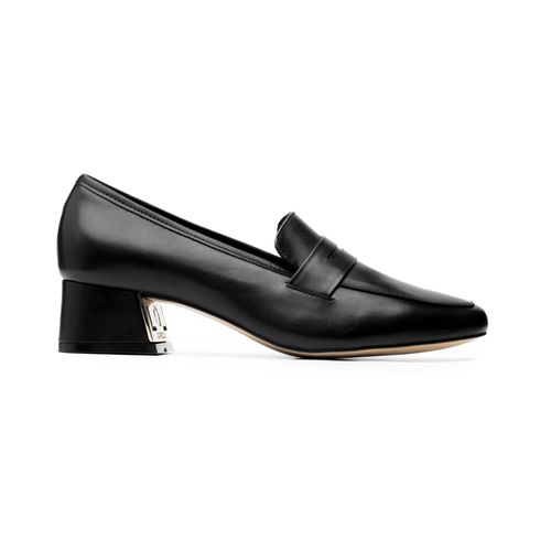 mocasin con tacon quirelli para mujer 300808 negro