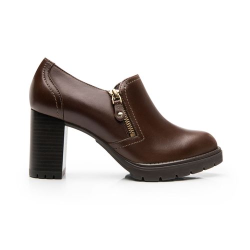 botin con tacon flexi para mujer 137102 dark tan