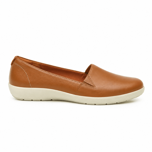 slip on casual flexi para mujer con sistema walking soft 101905 tan