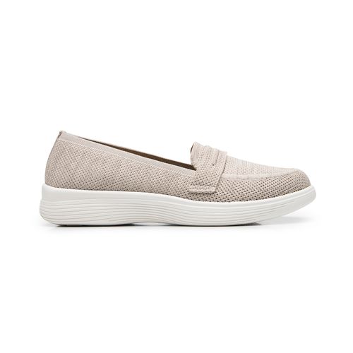 mocasín casual sport flexi para mujer 104936 beige