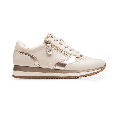 sneaker casual flexi para mujer 143702 beige