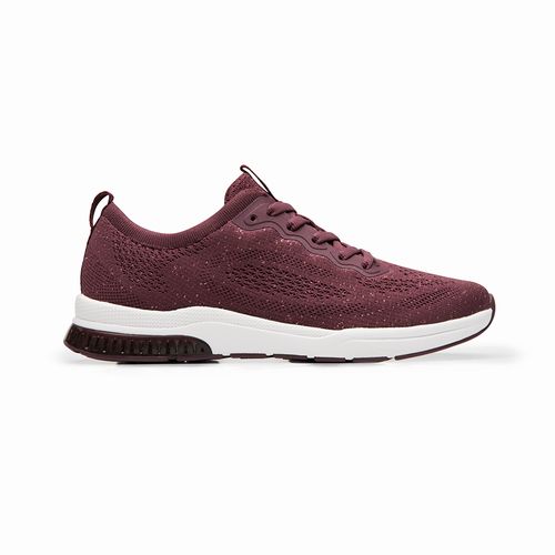 sneaker tejido flexi para mujer 105125 burgundy