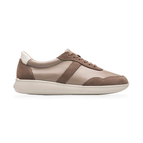 sneaker casual de piel flexi para mujer 142903 taupe