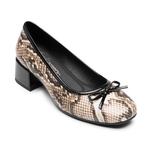 zapatilla de tacón flexi para mujer 143201 vibora beige